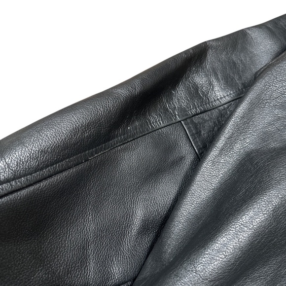 Vintage Diamond Aircraft Logo Aviator Bomber Leather Jacket Mens Large - Picture 9 of 15